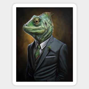 Royal Portrait of a Chameleon Sticker